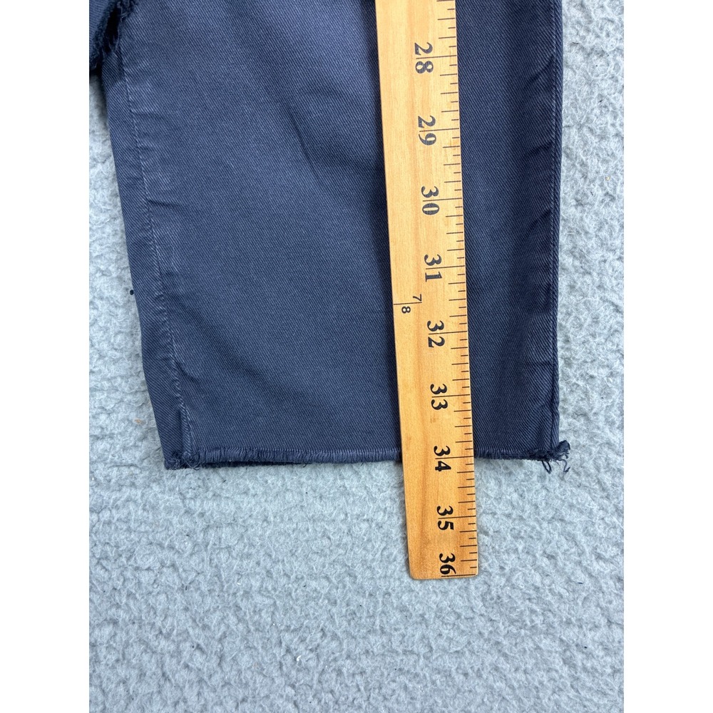 Frank & Eileen Wicklow Chino Pants Womens 6 Blue Cropped Raw Hem Quiet Luxury - Picture 6 of 12